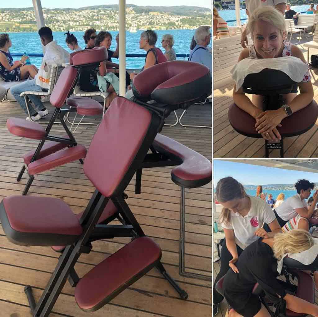 Happy to try another cruise on the lake, we were very lucky to be invited to try out the Massage Ships in the last week of their operation before they finished their first season in Zurich. Although the Massage Cruises can't be booked any longer, their first season went so well that they will be returning next year - so do look out for them! The massage is just 10 minutes long but is fabulous and relaying and a total bargain at just CHF 5!