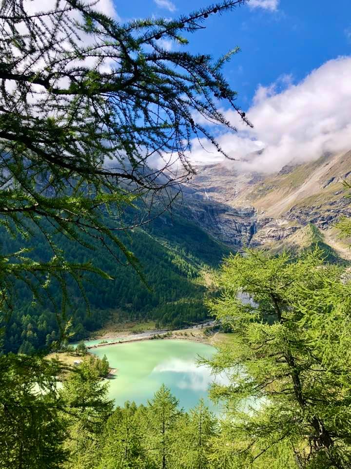 Hiking to Cavaglia stop on Bernina Express
