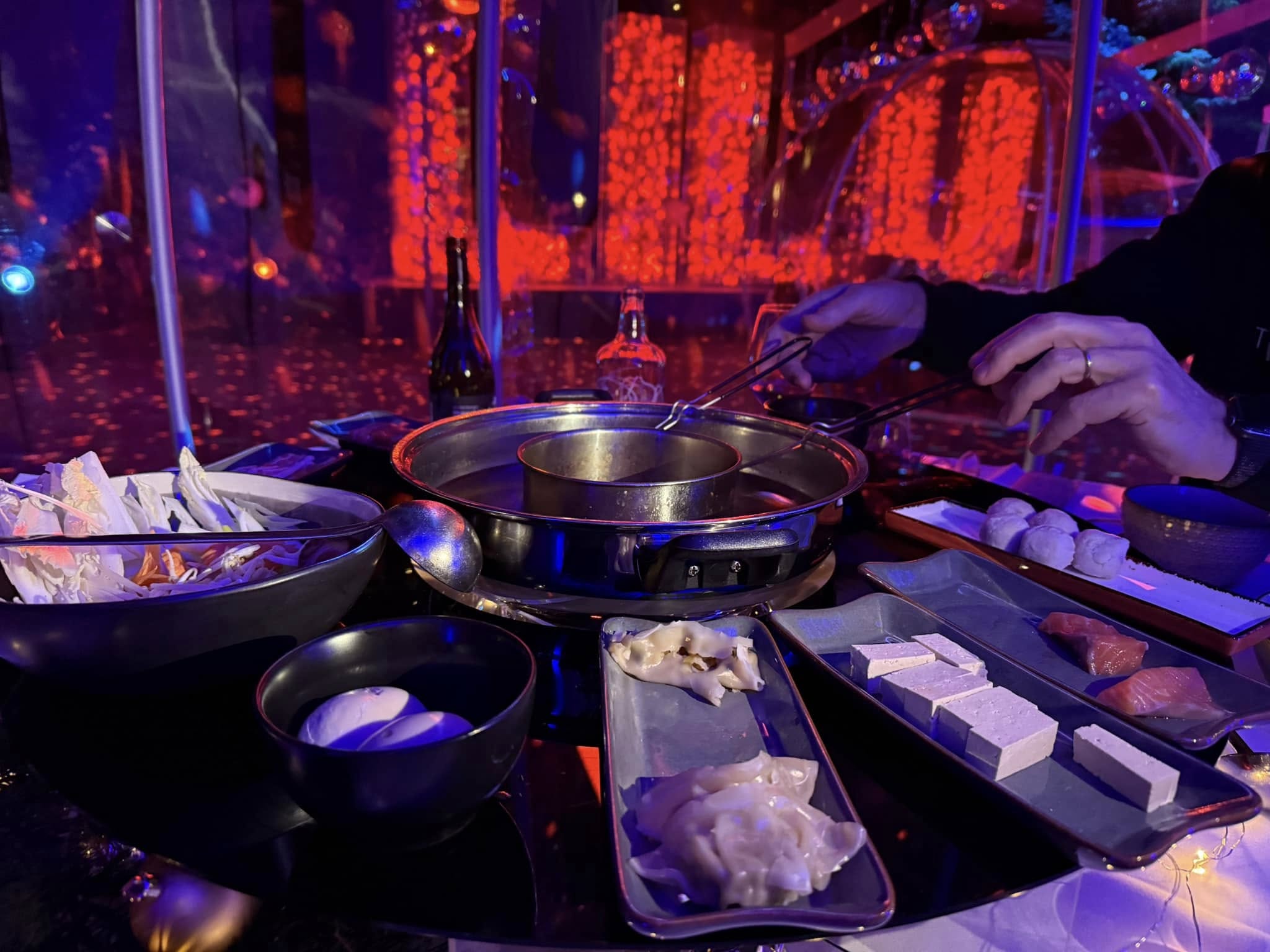 Japanese Fondue Igloos at Restaurant Belvoirpark Zurich