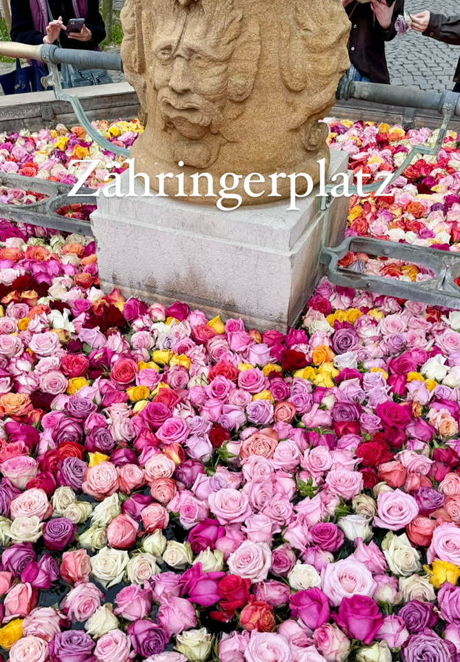 Zähringerplatz Rose Fountain Zurich 