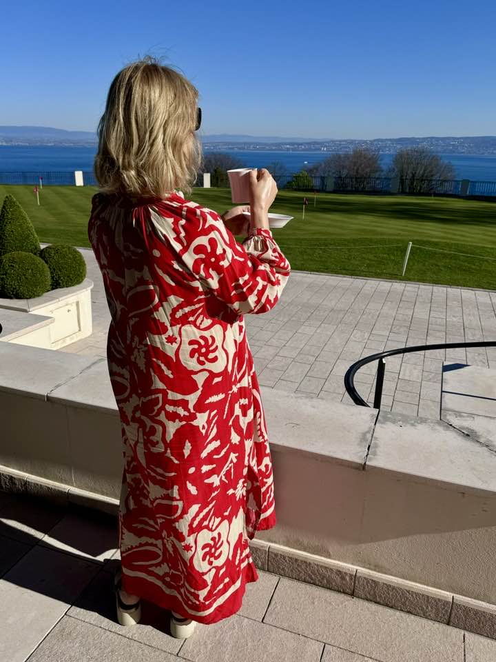 views towards the lake from hotel royal Evian Resort