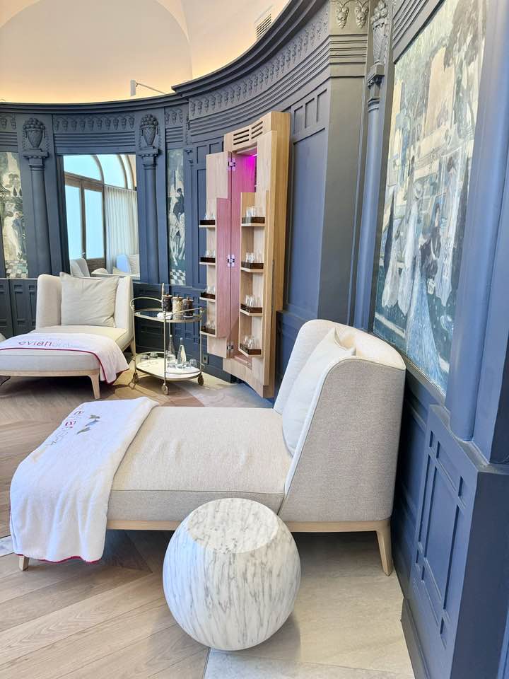 The Evian Spa Relaxation room at Hotel Royal Evian Resort