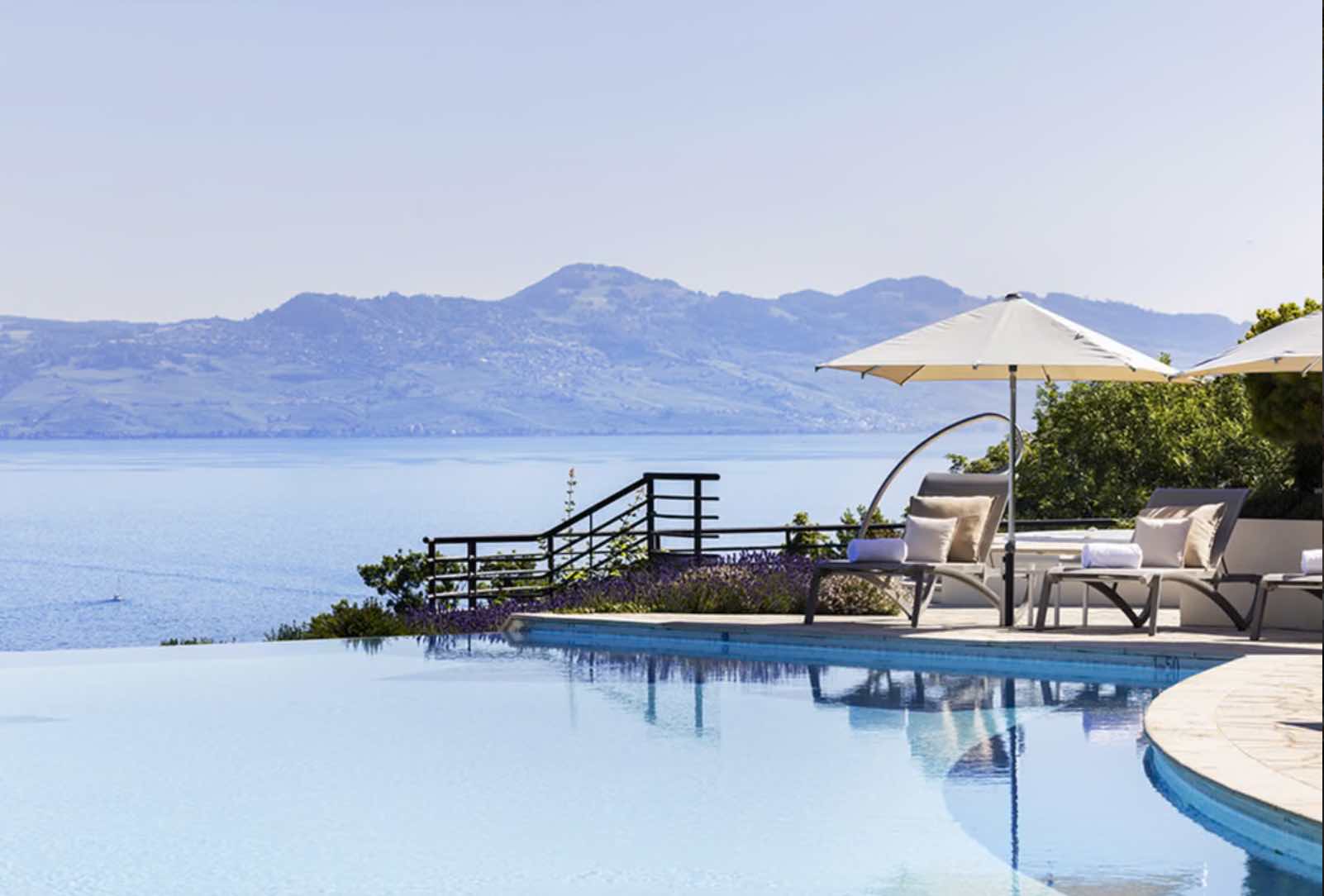 Infinity pool at Hôtel Royal, Evian Resort Photo copyright Evian Resort 