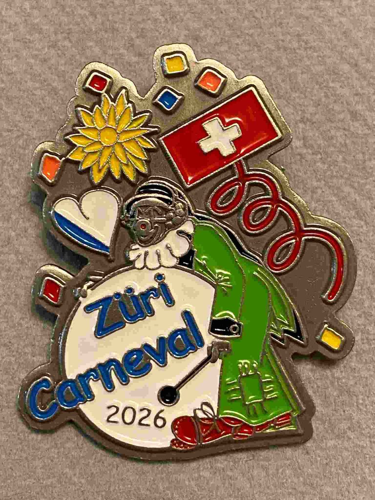 Zurich Fasnacht Plakette or pin to support the event 