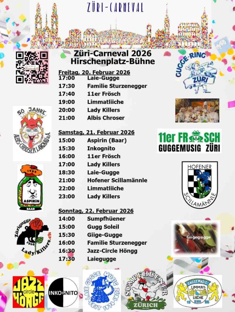 Hirchenplatz events for Zurich Carnival 2026 